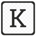 K Uppercase Letter Icon