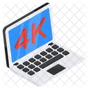 K Resolution K Screen Laptop Icon