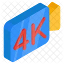 K Resolution K Camera Video Camera Icon