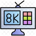 K Tv 8 K Videography Icon
