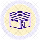 Kaaba Door Line Icon Icon