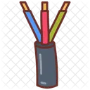 Stromkabel Erdungskabel Stromfuhrendes Kabel Symbol