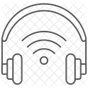 Kabellose Kopfhorer Thinline Symbol Icon
