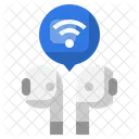 Kabelloser Ohrhorer Ohrhorer WLAN Symbol