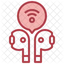 Kabelloser Ohrhorer Ohrhorer WLAN Icon