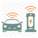 Kabelloses Autoladen Elektroauto Auto Icon