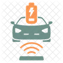 Kabelloses Autoladen Elektroauto Auto Icon