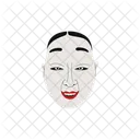 Kabuki Mascara Vector Icono