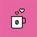 Kaffee Tasse Liebe Symbol