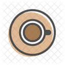 Kaffee-Draufsicht  Symbol