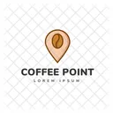 Cafe Standort Kaffee Point Cafe Logo Symbol