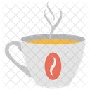 Brutzelnder Kaffee Teetasse Schwarzer Tee Symbol