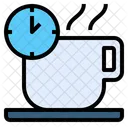 Kaffeezeit Uhr Kaffeetasse Symbol