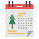 Kalender Weihnachtsmonat Weihnachtstag Symbol