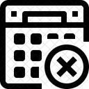 Kalender abbrechen  Symbol