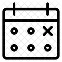 Kalender Datum Markierung Kreuz  Symbol