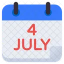 Kalender für den 4. Juli  Symbol