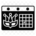 Karneval Flussfest Kalender Symbol