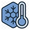 Kalte Schneeflocke Temperatur Icon