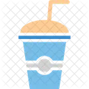Kalter Kaffee Einwegbecher Saftbecher Symbol