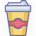 Kalter Kaffee Einwegbecher Saftbecher Symbol