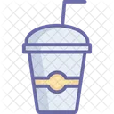 Kalter Kaffee Einwegbecher Saftbecher Symbol