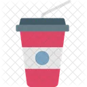 Kalter Kaffee Einwegbecher Saftbecher Symbol