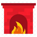 Kamin Feuer Winter Symbol