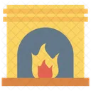 Kamin Schornstein Feuer Symbol