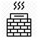 Schornstein Hauskamin Ziegel Symbol