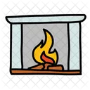 Kamin Schrank Feuer Symbol