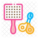 Haustier Kamm Schere Symbol