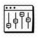 Einsteller Equalizer Kampagnenoptimierungen Symbol