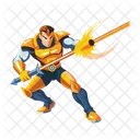 Kampfer Charakter Gaming Symbol