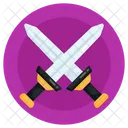 Gekreuzte Schwerter Kampfschwerter Kampfsabel Symbol