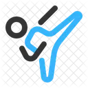 Kampfsport Kick  Symbol