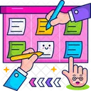 Kanban Board Notes Sticky Notes Icon