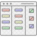 Kanban Lineal Color Icon Icon