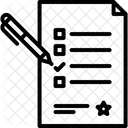 Stimmzettel Stift Scheck Symbol