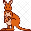 Kangaroo Kangaroo Mom Animal Icon