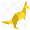 Kangaroo Animal Paper Origami Icon