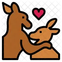 Kangaroo Couple  Icon