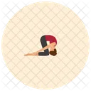 Kaninchen Yoga Pose Symbol