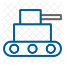 Kanonenpanzer Panzer Kriegsfahrzeug Symbol