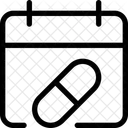 Kapselkalender Arzttermin Krankenhaustermin Symbol