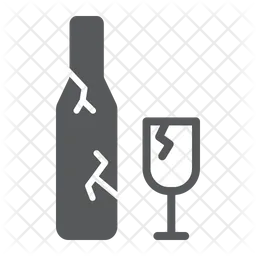 Kaputte Flasche  Symbol