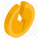 Kaputte Münze  Symbol