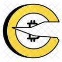 Kaputtes Bitcoin  Symbol