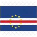 Flagge Land Cabo Verde Symbol