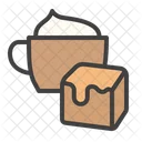 Karamell Cappuccino Kaffee Symbol